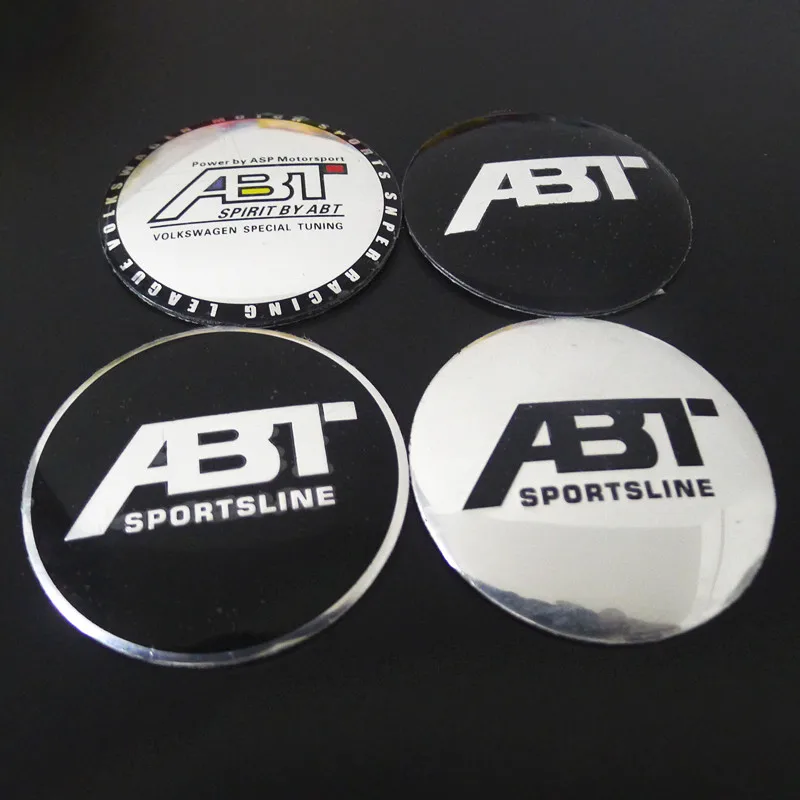 4pcs 56mm For ABT Car Styling Fixing Wheel Center Hub Cap Stickers Badge Emblem Accessories