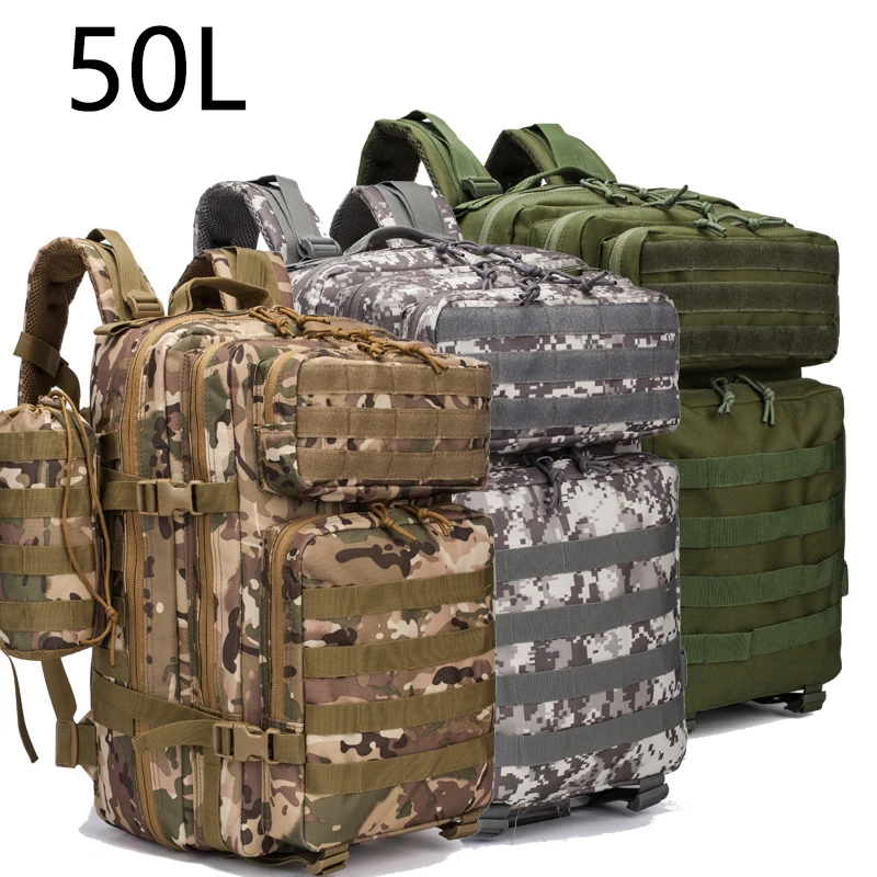 

Men's Hiking Military Backpacks Outdoor Mountaineering Attack 3P Backpacks Mochila Camouflage Bags Tactical Hunting Accessories