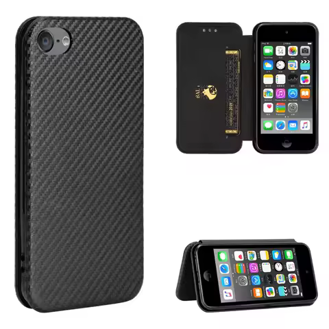 For Apple iPod Touch 5 6 7 Luxury Carbon Fiber Skin Magnetic Adsorption Case For Apple iPod Touch5 Touch6 Touch7 Phone Bag