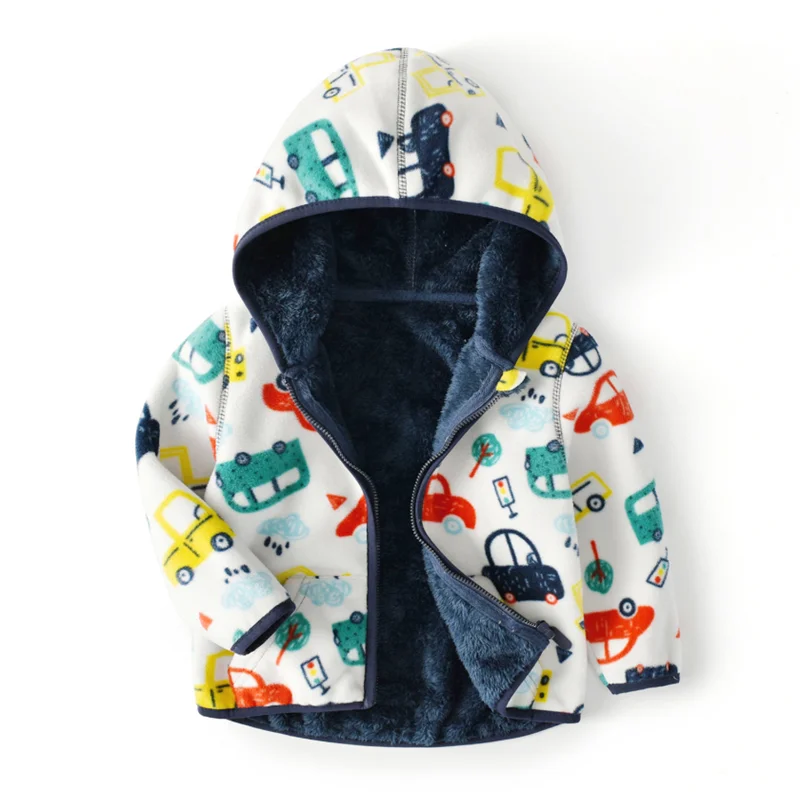 2-6T Blumen Alle Gedruckt Neue Mädchen Outwears Fleece für Winter Herbst Baby Jacken Mäntel Blumen Kinder Mädchen jacke – Detail 6