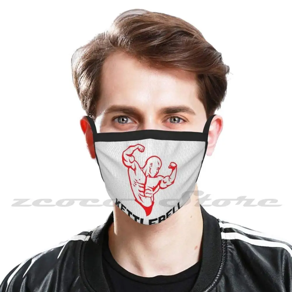 Kettlebell Junkie Gym Merch Mask Diy Washable Filter Pm2.5 Mouth Trending Kettlebells Junkie Sports Gym Fitness Training