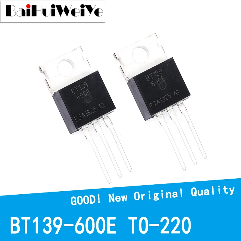 10PCS/LOT BT139-600E BT139 16A 600V BT139-600 TO-220 TO220 MOSFET P-Channel Field Effect New Original Good Quality Chipset