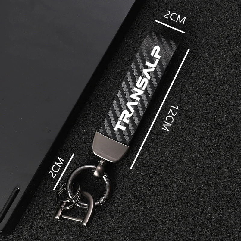 Carbon fiber motorcycle keychain key ring for HONDA TRANSALP 600 650 700 xlv650 Motorcycle Accessories 4