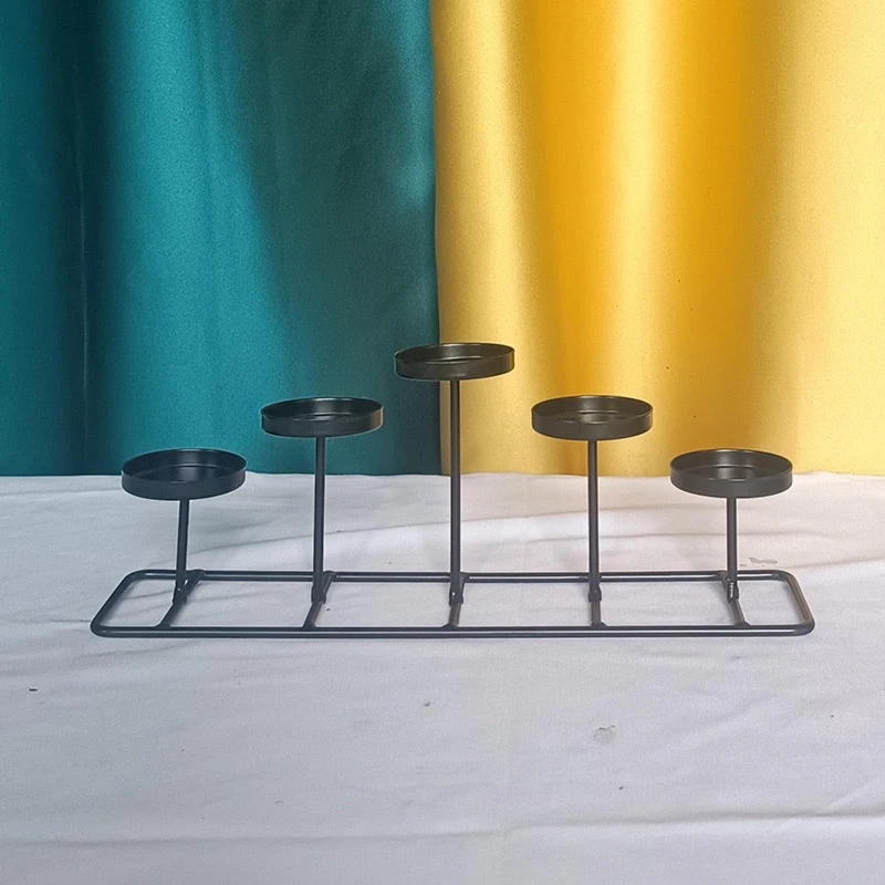 XX9B Modern Candle Holder for Pillar Candles Tall Taper Long Candles Display Decor for Dinning Party Wedding Iron Metal Candle