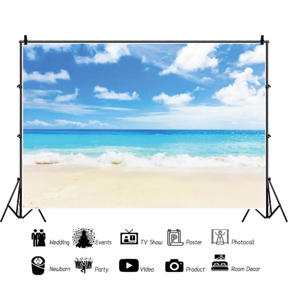 Yeele-خلفية للتصوير الفوتوغرافي للأطفال ، غيوم السماء الزرقاء ، شاطئ البحر ، خلفية للصور ، استوديو الصور