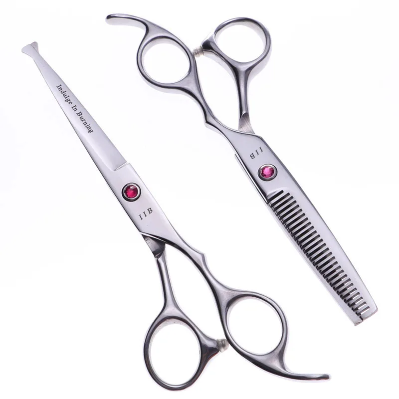 6 Inch Professionele Huisdier Schaar Hond Grooming Rechte Snijden + Dunner Shears Kit Japan440C Veiligheid Gebruik Van Dieren