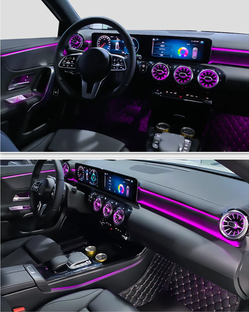 LED Ambient Light Suitable for Mercedes-Benz W177 interior atmosphere light 64-color light-emitting vents Original screen contro