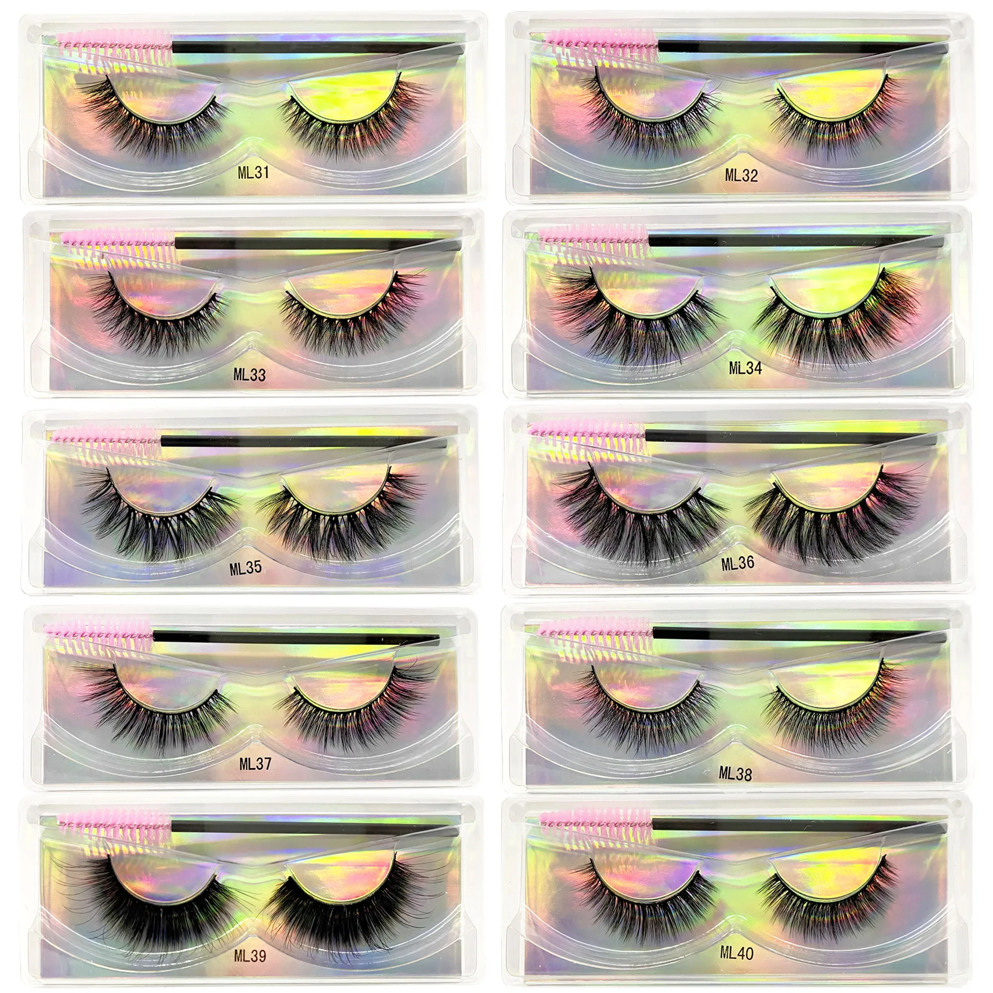 

Wholesale Eyelashes Fluffy Wispy 3D Mink Lashes Natural False Eye Lashes Makeup Wholesale Mink Eyelashes Bulk Lash Vendors