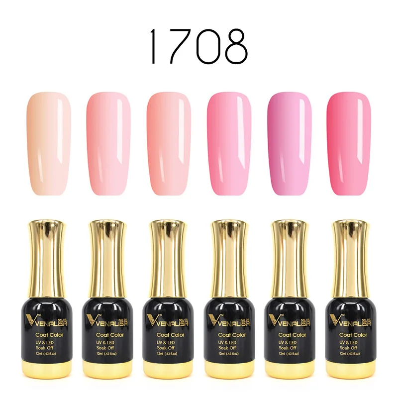 6pcs/kit 12ml Gel Nail Polish Venalisa Tempered Top Coat Base Coat Primer Semi Permanent UV Gel Polish Nail Lacquer Varnishes