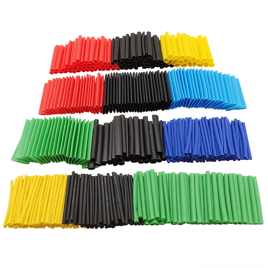 530Pcs Heat Shrink Tube shrinkage ratio 2:1 Thermal contra Sleeve Insulated Polyolefin Heat Shrinkable Sleeve Termoretractil Kit