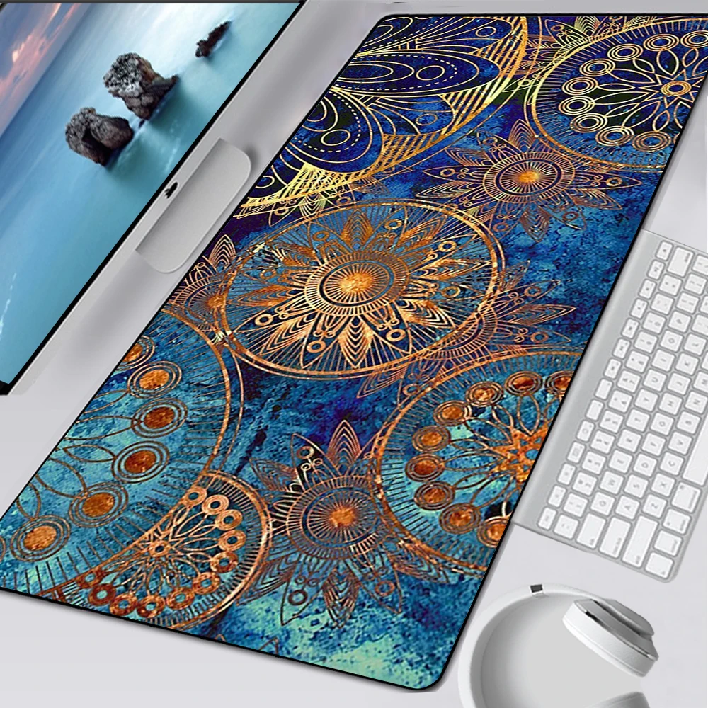 Large Gaming Mouse Pad Computer Mousepad PC Gamer Mouse Mat Laptop Mausepad Beautiful Mandala Art Carpet Keyboard Mat Desk Pad