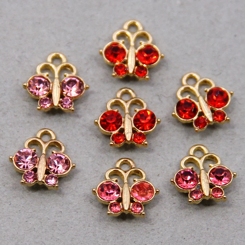 6Pcs 13*14mm 93 Color Resin Animal Butterfly Charms for Jewelry Making Pendants Necklaces Cute Earrings DIY Handmade Accessories