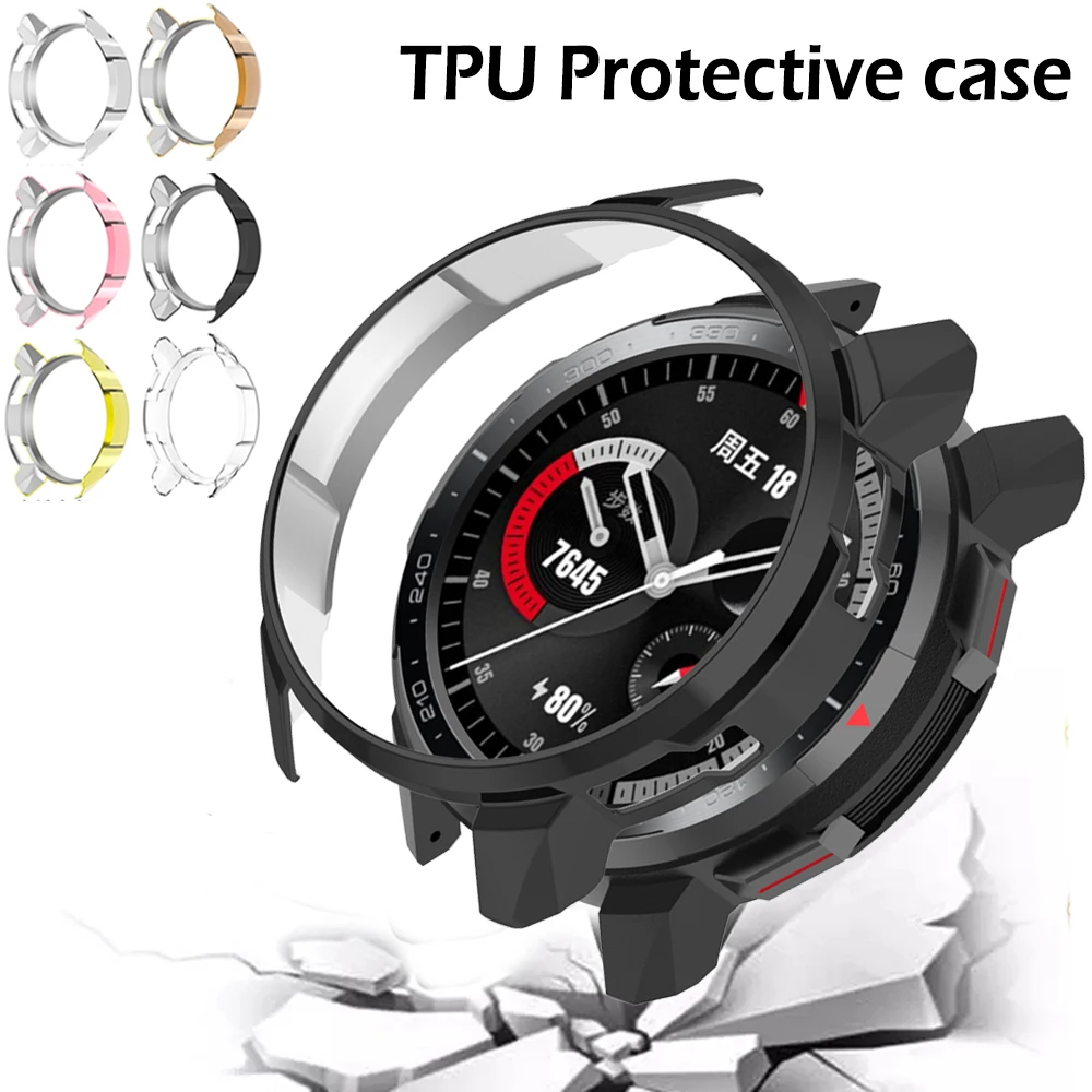 Hard PC Screen Protector Case Cover for Huawei Honor Watch GS Pro Smart Watch Shell Cover Plating Protection Cover Cases