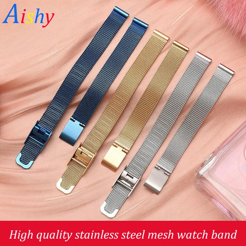 (flash sale) Mesh Watch Band Milanese wristband 8mm 10mm 12 14 16 18 20 22 24 mm Watch Strap with Tools