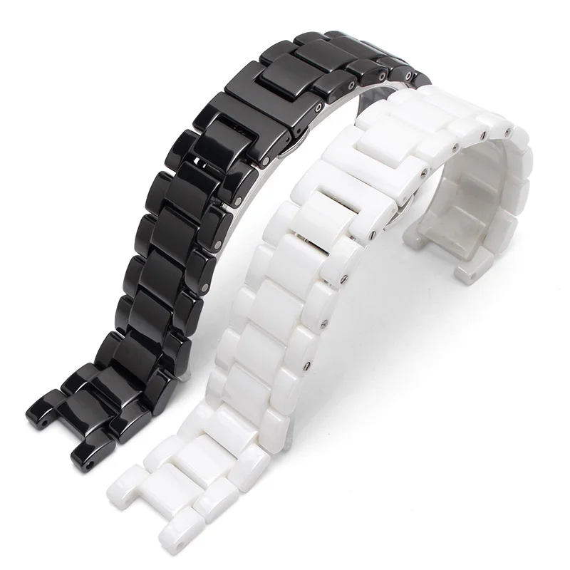 concave ceramic strap 20*11 18*10 16*9mm watch band bracelet for gucci omega GC Guess Dior Pasha