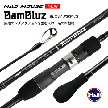 MADMOUSE BamBluz 일본 풀 후지 부품 슬로우 지깅 로드, 1.9M 배송, 캐스팅 ML/M/MH Corss 카본 오션 보트 로드, 신제품 