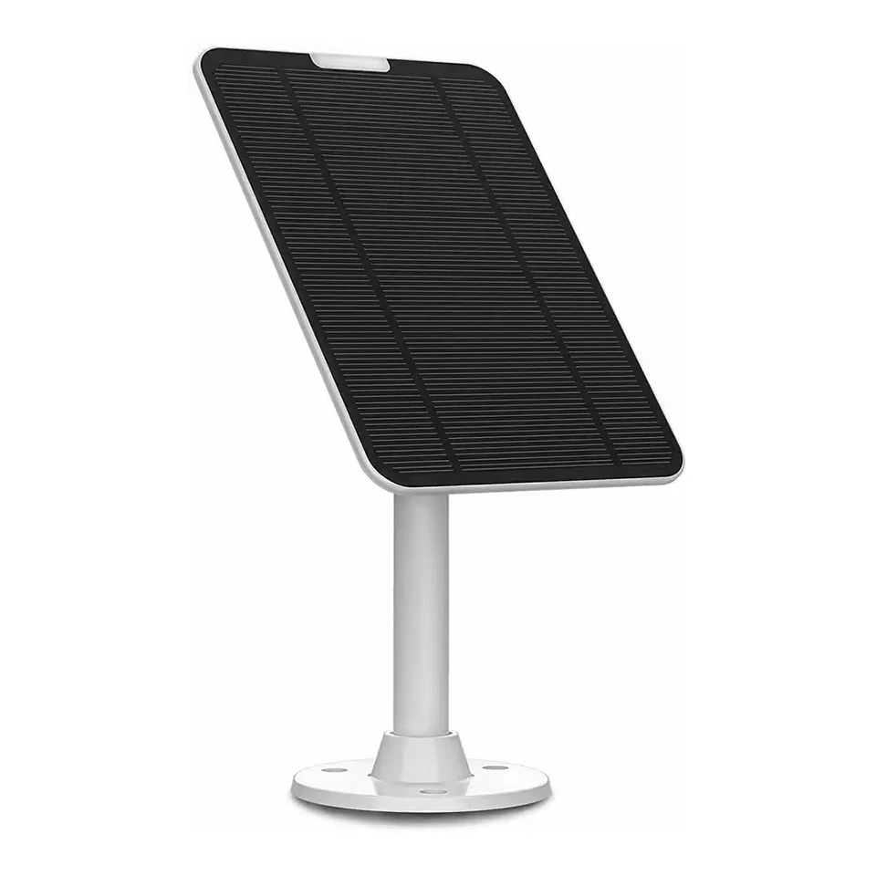 Saikiot 4W Solar Panel with Micro Interface Cable for Ring Arlo Battery Camera Video Doorbell Charging Aluminum Bracket