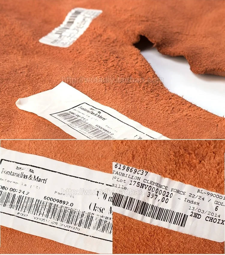 24x23cm Clemence Leather First Layer Grain  Cowhide Leather Craft For Bag Handmade DIY Cowhide Material / Spain Imported 5-7oz