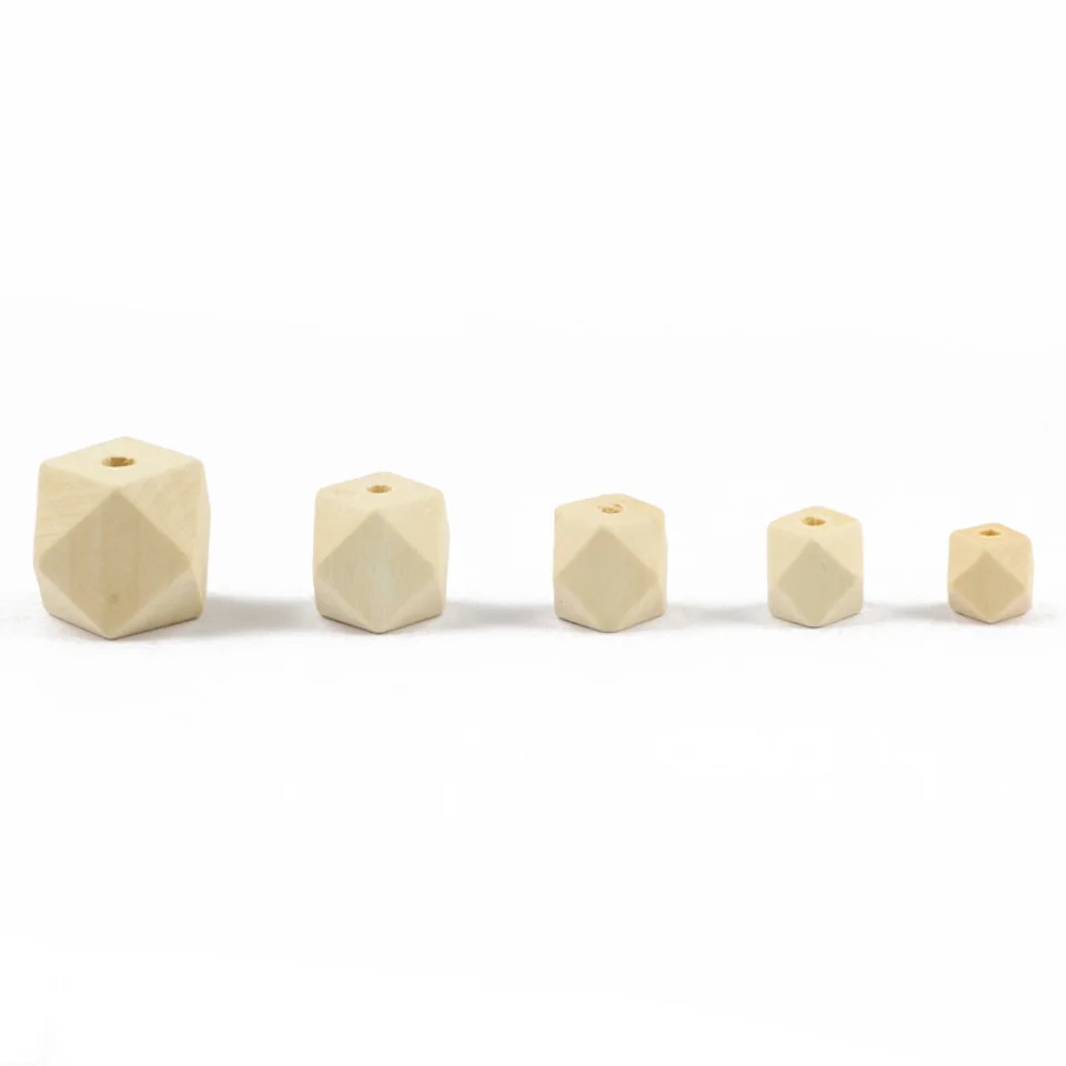 Natural Wood 10~20MM Octagonal Spacer Loose Beads For Jewelry Making DIY Wooden Handmade Necklace&Bracelets Toys Accessories