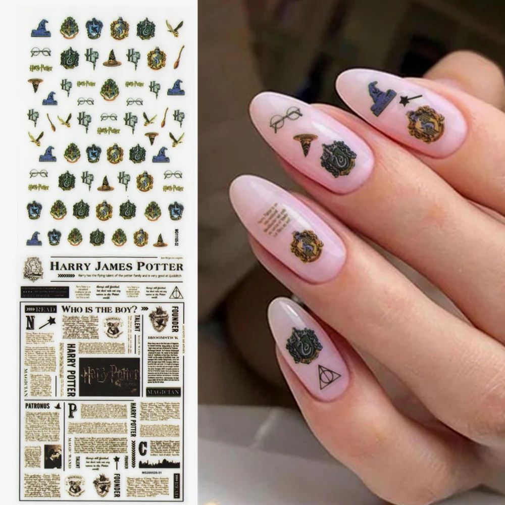 Newest MG11105-32 Magic world nail sticker 3d nail art sticker nail decal stamping export japan designs rhinestones
