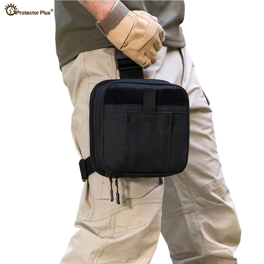 Men's Leg bag Tactical Leg Pouch Waist bag Military Medical pouch Molle System First aid Set Storage Pouch