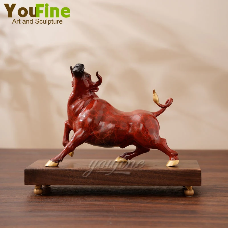 Bronze Bull Statue Bronze Bull Sculpture Bronze Animal Statues For Home Office Art Decor Ornament Handicraft Bussiness Gifts