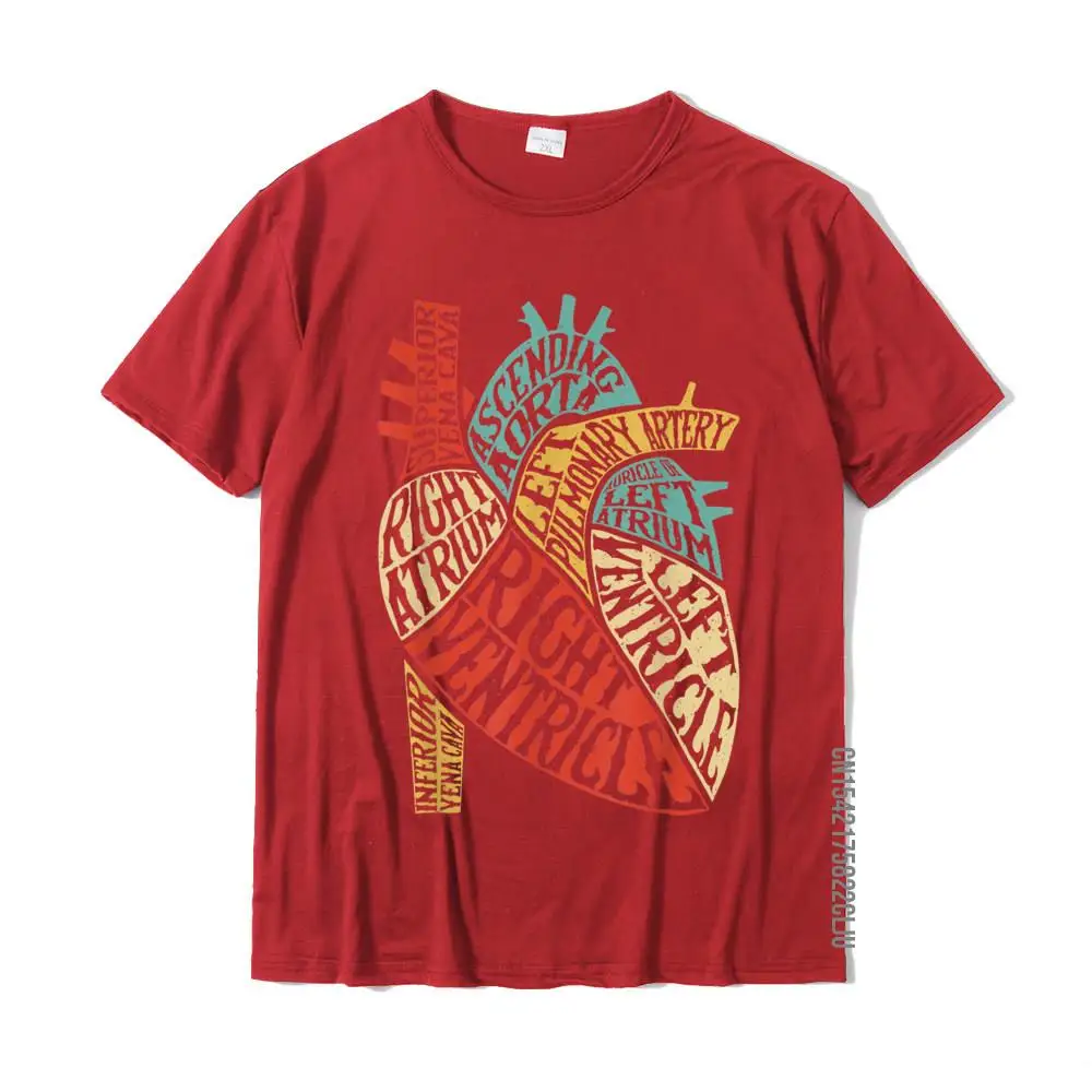 Heart Typography Anatomy Science Biology Biologist Men Women T-Shirt Men Coupons 3D Printed Tops & Tees Cotton T Shirts Summer