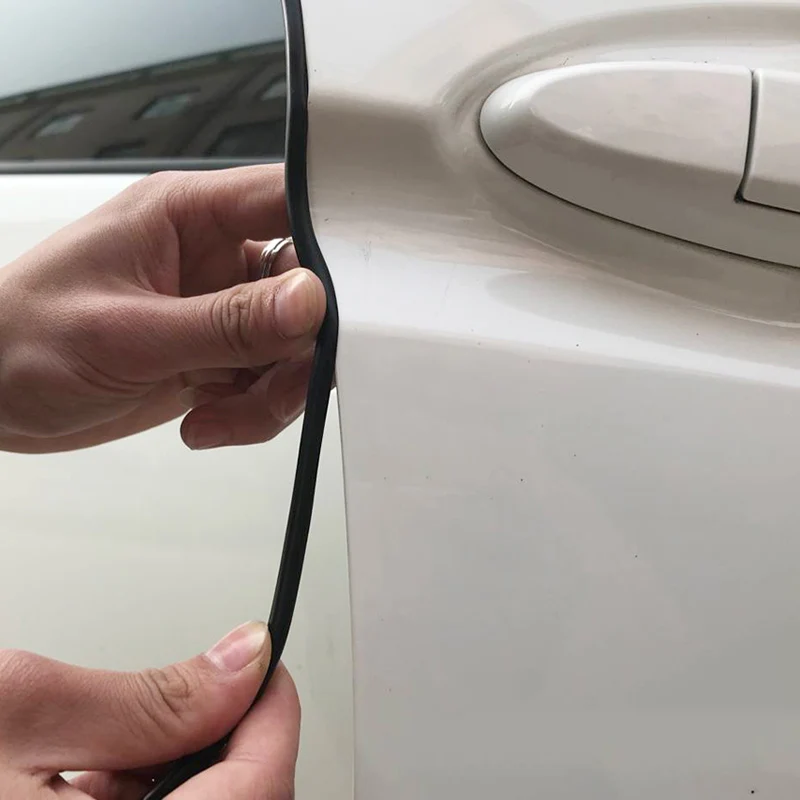 5M Car Door Edge Scratch Protector Strip Auto U Type Rubber Moulding Trim Protection Side Adhesive Sealing Guard Sticker