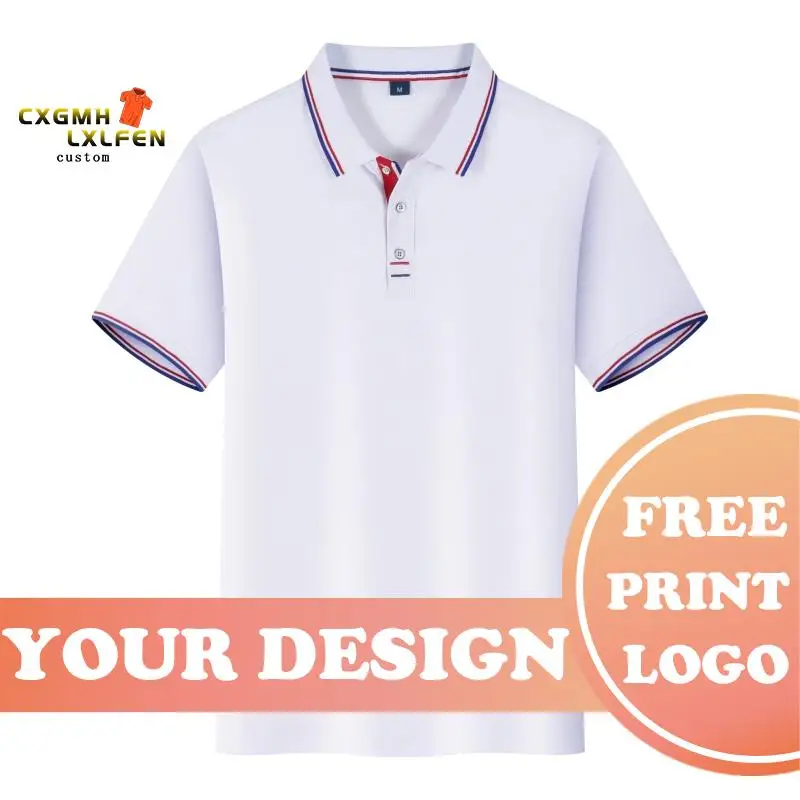 New Summer Men Customized Polo Shirt Print Your Own HD Photo Design Women Breathable Cotton Short Sleeve Tee Shirts Jerseys Tops