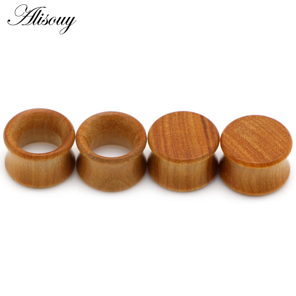 Alisouy 2pcs Wood Ear Plug Tunnel Earring Guages Stretcher Expander Dermal Piercing Oreja Mujer Stretcher Unisex Body Jewelry