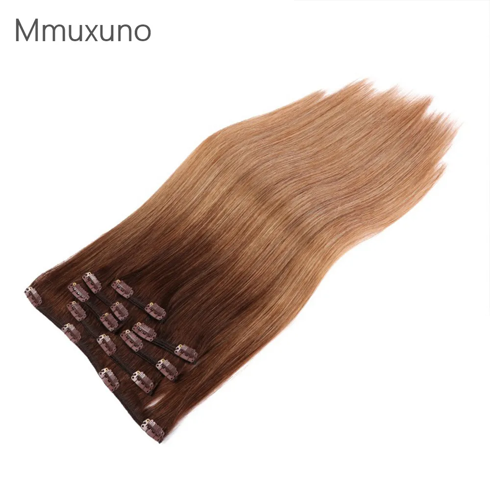 Human hair root dye no trace hair clip hair T4/ 12