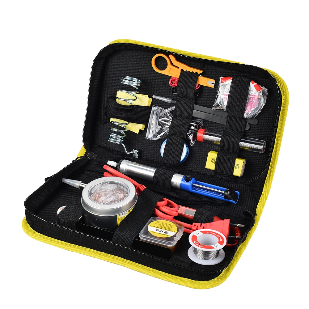 JCD Electric Soldering Iron Kit 80W 110V/220V Adjustable Temperature LCD Digital Display With Multimeter Pump Welding Tool Kits