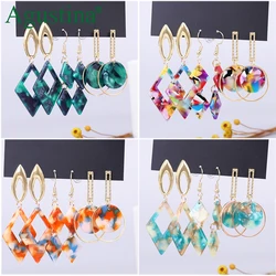 Agustina Fashion Acrylic set earrings jewelry drop earrings women long set 2021 geometry Trend earring girl boho hoop Accessorie