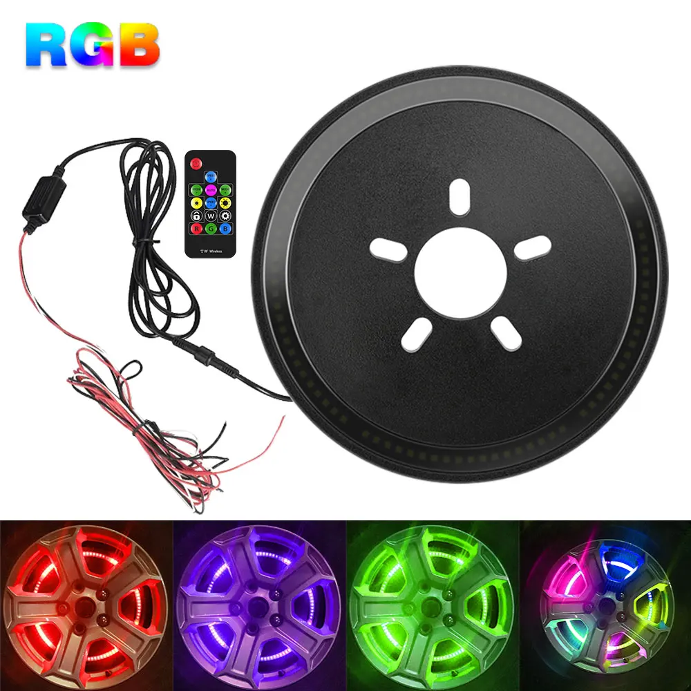 

RGB Black Spare Tire Wheel Accessory Brake Light LED Ring 3rd Third Brake Light for 2007-2018 Jeep Wrangler JK.