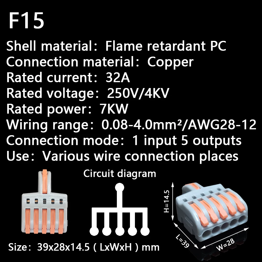 Mini Fast Wire Cable Conectores, Condutor Compacto Universal, Primavera Splicing, Fiação Conector, Push-in Terminal Block, SPL-42, SPL-62-82