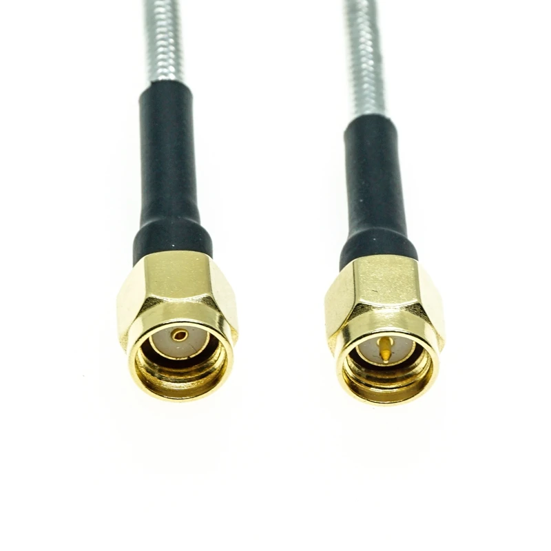 RP-SMA Male to SMA male connector RG402 RG-402 Semi Flexible Coaxial Cable  0.141\