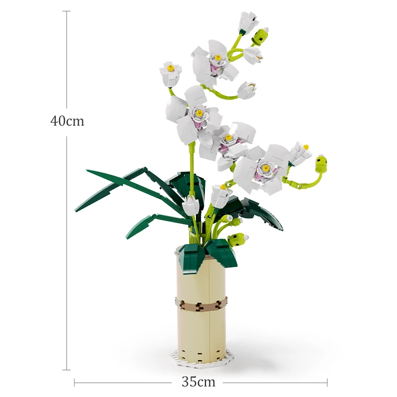 Moc Bouquet Orchid Flowers Building Blocks City Romantic Home Decoration Diy Friends Bricks Toys for Children Girls Gift