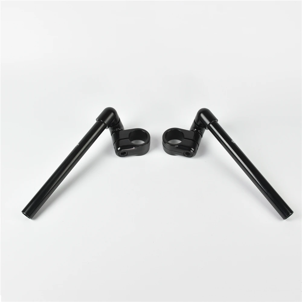 Motorcycle Clip-on 22mm Cafe Racer Handlebar fits 37mm Fork Clip On Adjustable Bars  6061 Forged Aluminum Alloy Black Silver