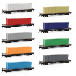 9pcs HO Scale Blank 40' Shipping Containers 40ft Pure Color Ribbed Side Container Cargo Box C8740