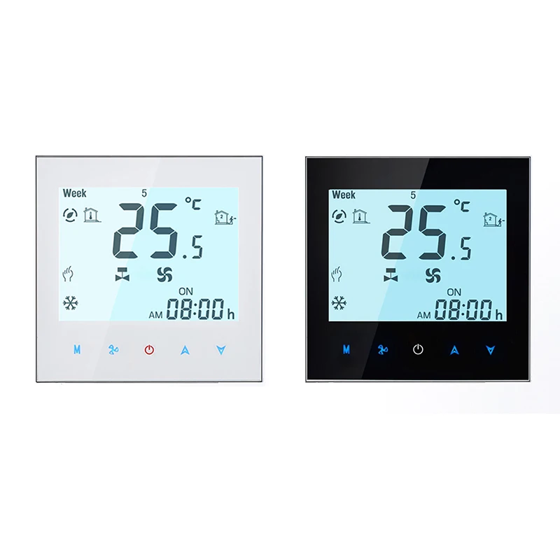 Imagem -06 - Wifi ar Condicionado Termostato Unidade de Bobina do Ventilador Condicionador Temperatura Digital Controlador 220v Tuya Vida Inteligente Alexa Google Casa