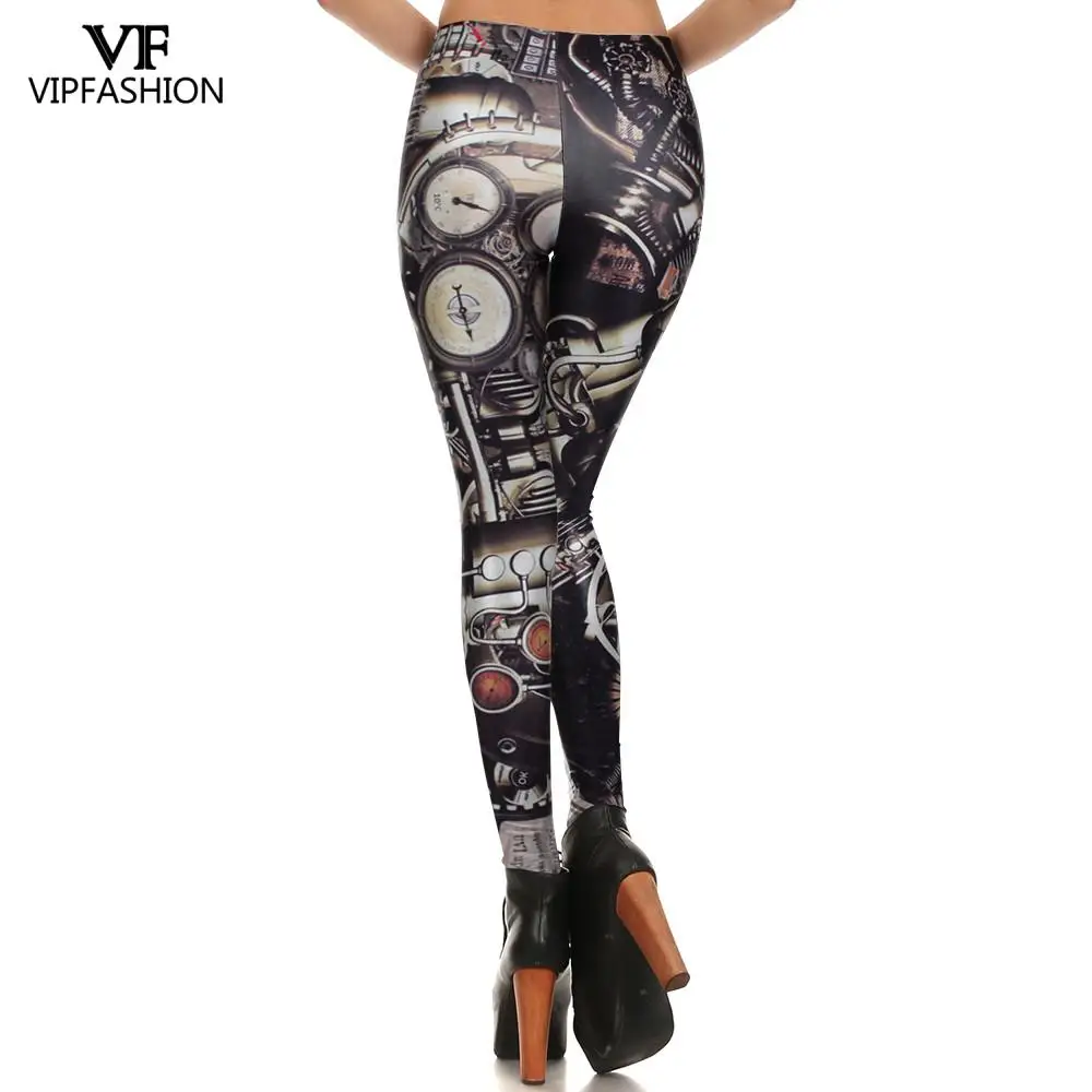 VIP FASHION 2024 New Fashion Steam Punk 3D Printed Armor Battlesuit For Women Legging Gym Fitness Leggin