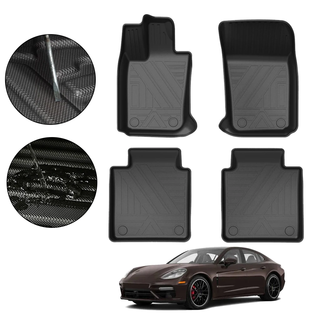 

For Porsche Panamera 2017 2018 2019 5-Seat TPE Car Floor Mats Waterproof Non-Slip Auto Styling Accessories Automobile Interior