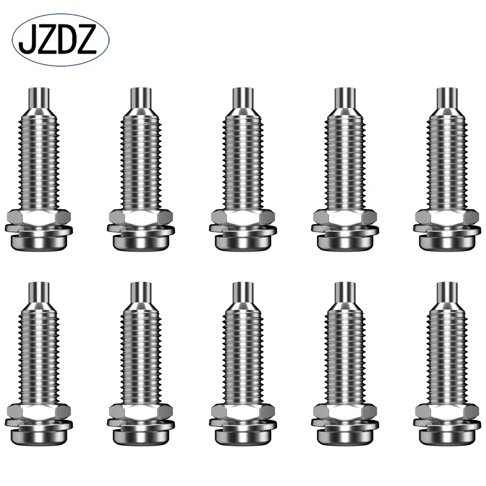 JZDZ 10pcs 4mm Banana Socket Metal M6 Hexagon Nut Cutout Panel Socket Binding Post  Electrical Connector DIY Parts J.40009