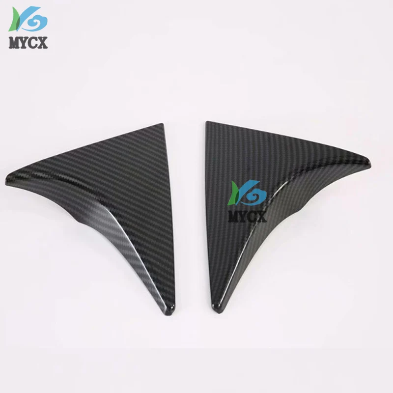 

For Hyundai Tucson 2019 2020 2PCS Carbon fiber Rear Tail Window Spoiler Windshield Cover Trim Accessories ABS Carbon Fiber