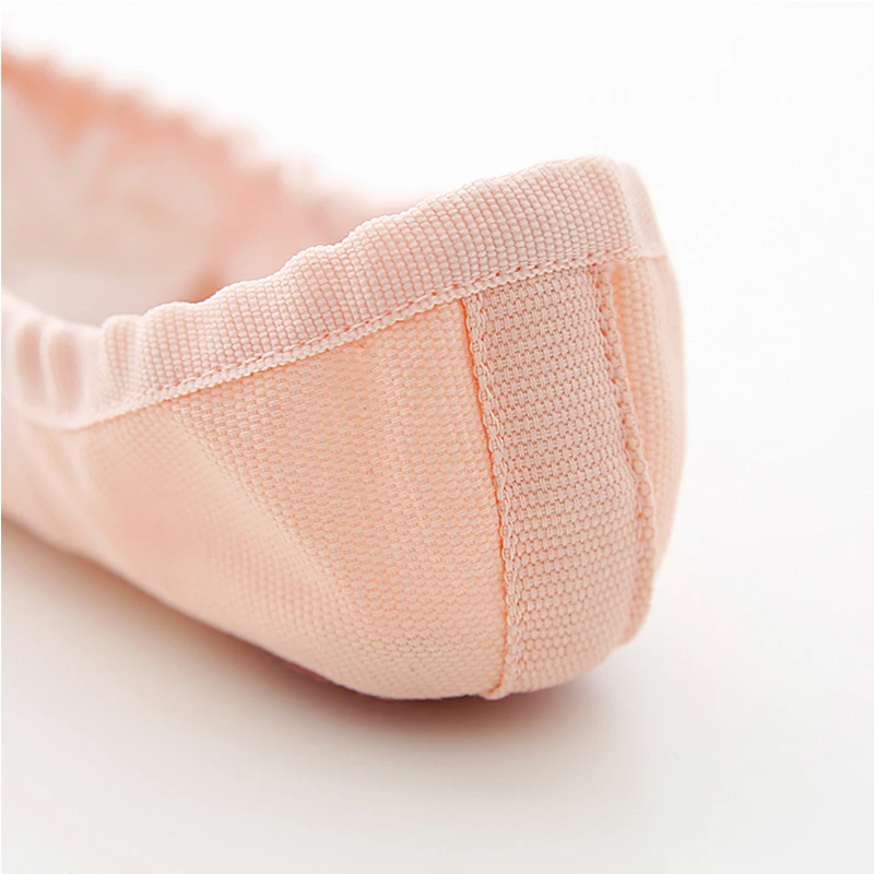 Scarpe da ballo per ragazze con morbida tela e testa in pelle, pantofola da ballo, scarpe da balletto di buona qualità, ballerine, scarpe da punta per bambini