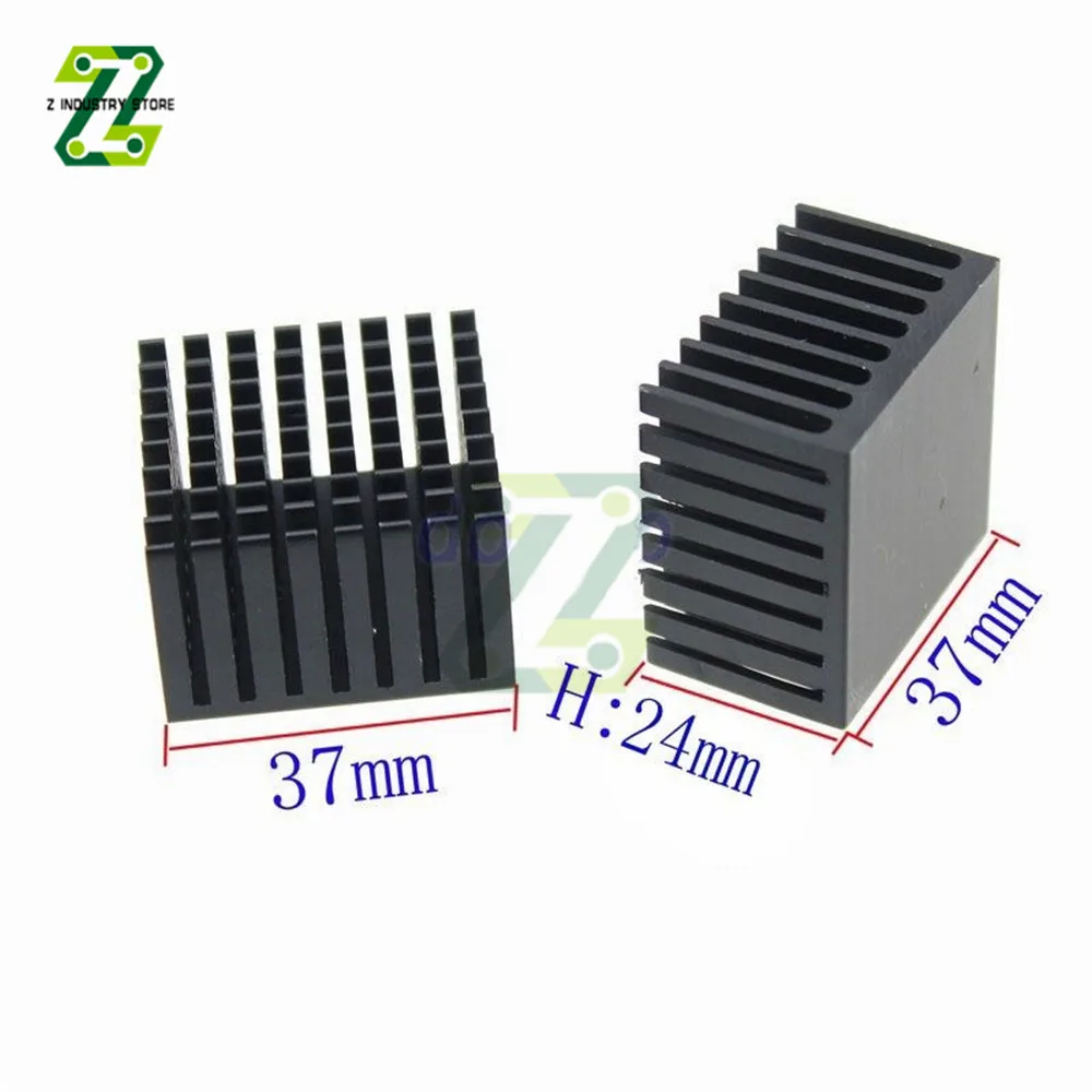 2PCS Aluminum Heatsink Radiator 37x37x24MM Heat Sink Cooling For LED Chip Cooler Radiator Heat Sink