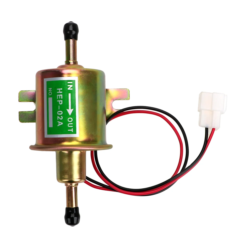 12V Electric Petrol Pump Bolt Fixing Wire Diesel Fuel Pump HEP-02A Low Pressure For Car Carburetor Motorcycle ATV