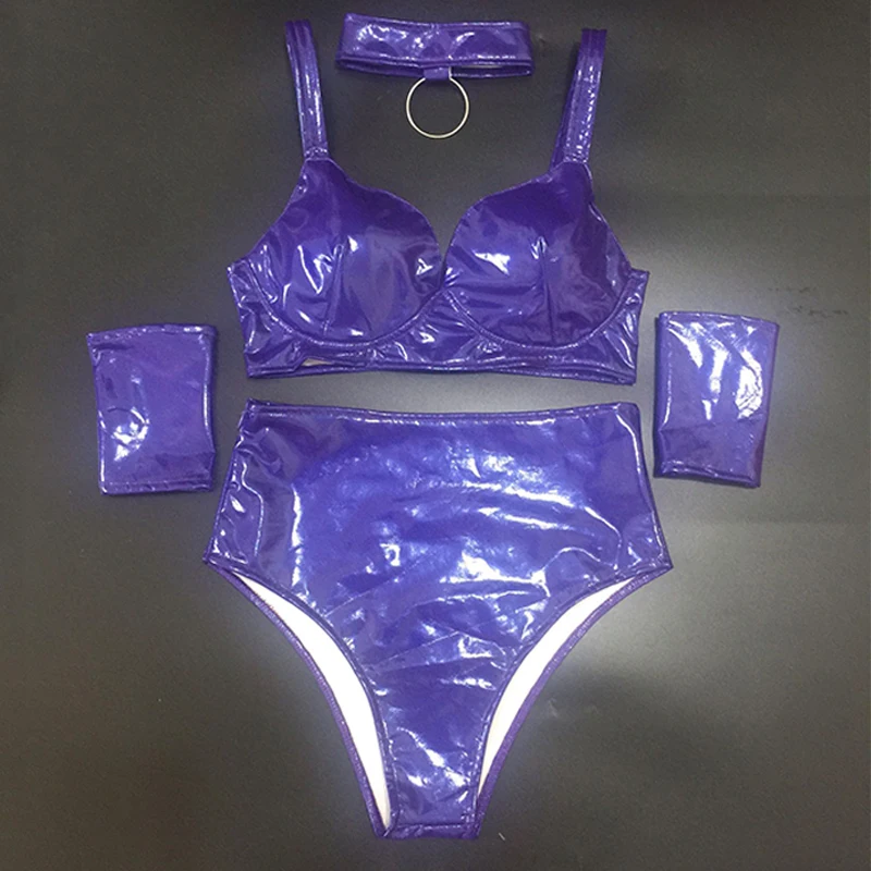 متعدد الألوان القطب ملابس الرقص ملهى ليلي بار زي بيكيني فضي النساء الجاز Dancewear جوجو راقصة عرض مسرحي الزي VDB3182 #3