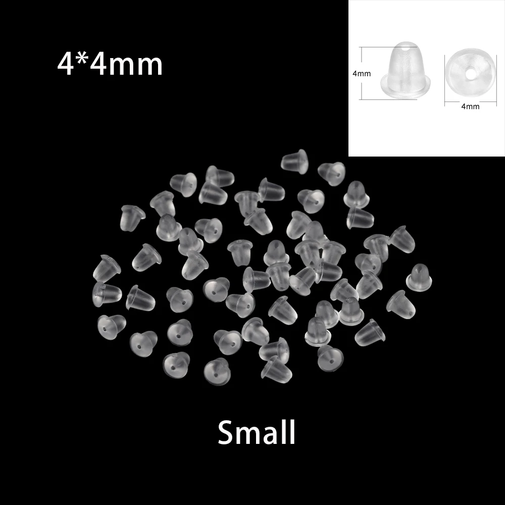 200–2000 Stück weiche Silikon-Gummi-Ohrring-Rückenstopper für Ohrstecker, DIY-Ohrringzubehör, Bullet Tube-Ohrstöpsel