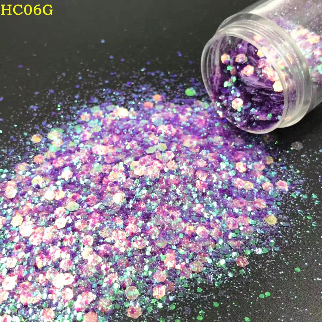 500g 0.5KG Colorful Pink Purple Sequins Crafts Nail Art Dream Color Bulk Mixed Size Nail Glitter  Eyeshadow Shimmer Pigment Body